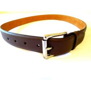 NEW Cole Haan Mens Belt  CHOCOLATE Split Leather Strap Roller 42 Menwomenstyles